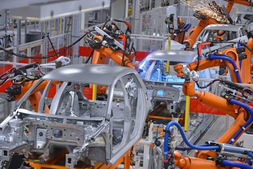 Automated Manufacturing line of automotive vehicles from which MSA is being colected
