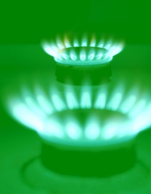 Green Gas Flames