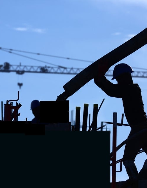 Men on construction site