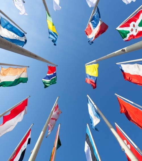 Flags from several countries to reflect a truly international RF approval service