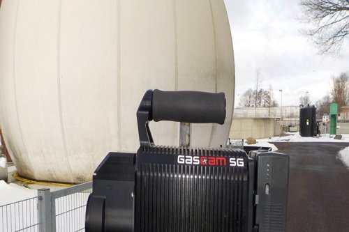 Gas imaging camera