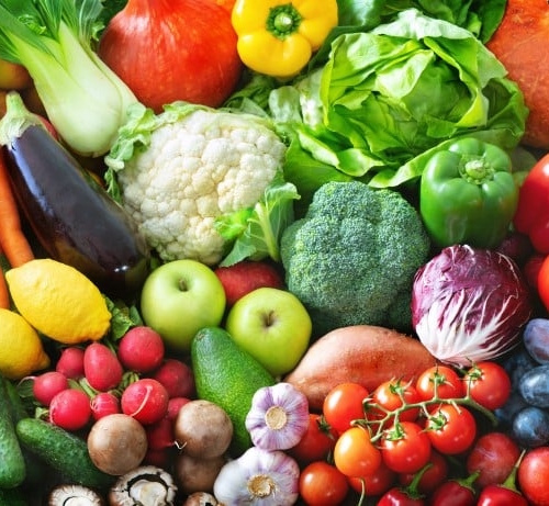 Vegetables and fruit