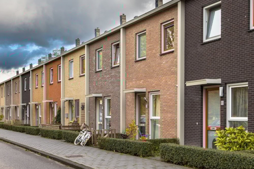 Woonwijk huizenrij