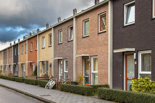 Woonwijk huizenrij