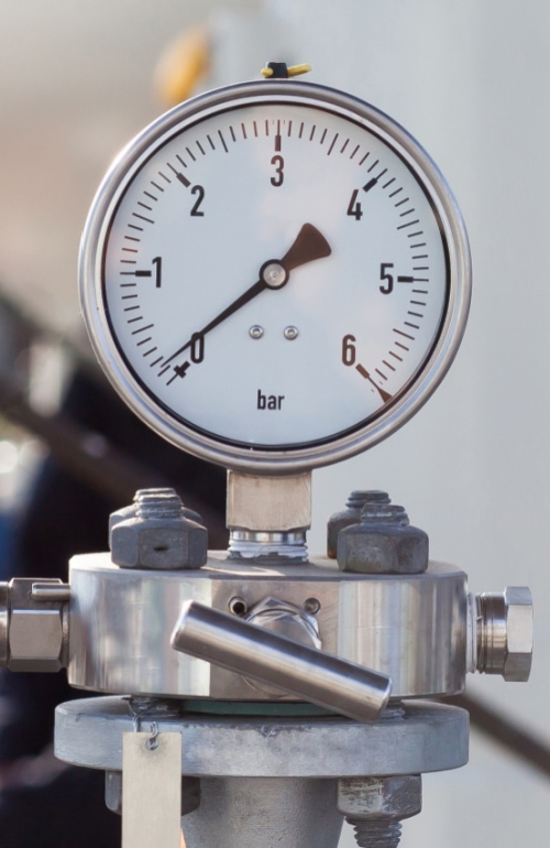 Tryckregulator, mätare.