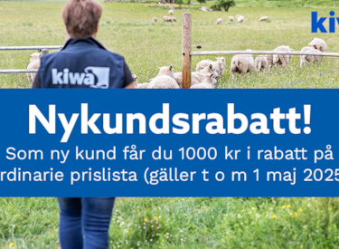 Nykundsrabatt! Som ny kund får du 1000kr i rabatt på ordinarie prislista.